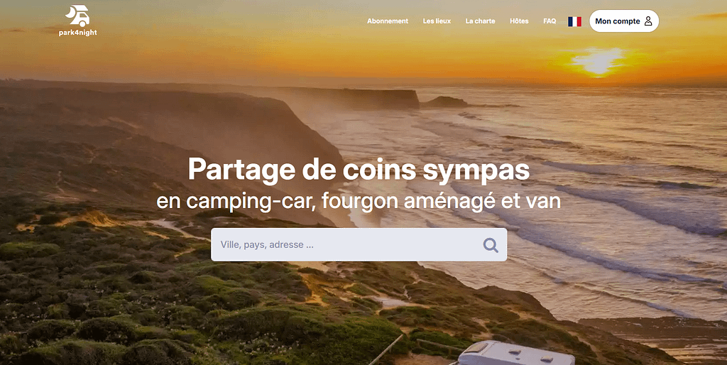 Application pour trouver une aire de camping car gratuite