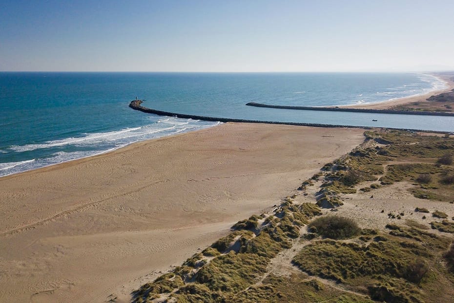 La plage de Vendres en Hérault
